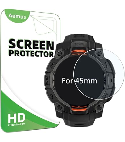 Protection Écran Garmin Instinct 3 Solar (50 Mm) - Lot De 18 Films Ultra-Transparents, Anti-Rayures - 9