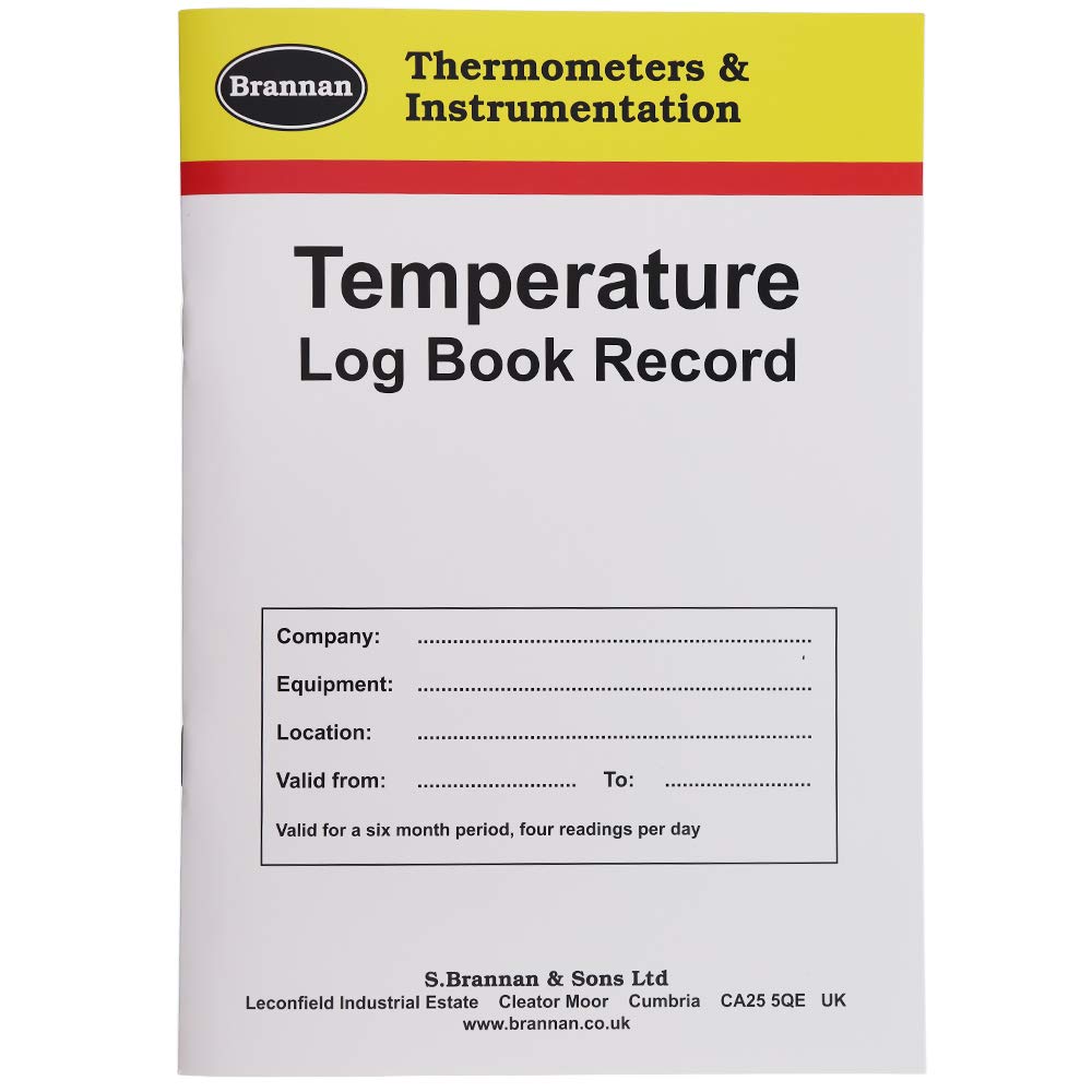 Fridge Temperature Log Book 6 Months Record - Monitor Fridge Freezer Cooking Baking Temperature Food Safety and Hygiene