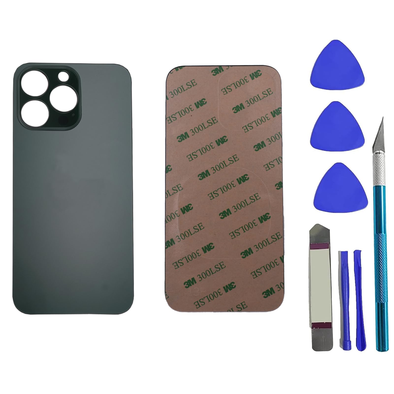 PeiDog 13 Pro Rear Back Glass Replacement for iPhone 13 Pro Rear Back Glass Replacement with Professional Reparing Tool Kit(Alpine Green)