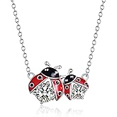 POPLYKE Frog/Fox/Ladybug/Cat/Pig/Dinosaur/Penguin/Sea Turtle/Koala Necklace Jewelry for Women Sterling Silver for Mom Daughter Wife(sliver-animal necklace)