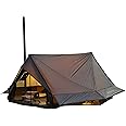 Hot Tent with Stove Jack – 4 Season Waterproof & Windproof Shelter for 1–4 People, Lightweight for Camping, Hiking, Hunting & Fishing