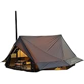 Dandelion Shell 4 Season Hot Tent with Stove Jack for 1&ndash;6 Person | Windproof, Waterproof Hot Tent with Stove Jack and Snow Skirt for Camping, Hiking, Backpacking and Outdoor Adventures