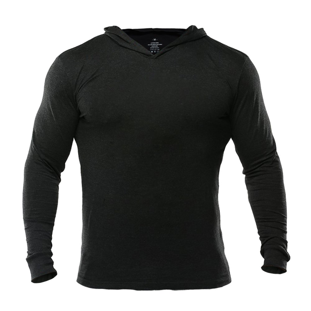 Best Body Building Long Sleeve Hoodie Casual Sweatshirt Stretchy Cotton
