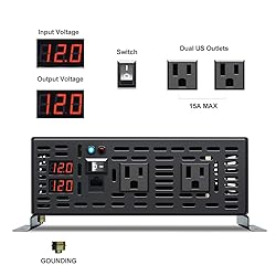 WZRELB 1500W 12VDC 120VAC Pure Sine Wave Power