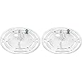 PATIKIL 4" Light Fixture Mounting Bracket, 2 Pack Light Crossbar Circle Mounting Bracket Universal Hook Lamp Fixture Ground Screw for Chandelier Lamp Light