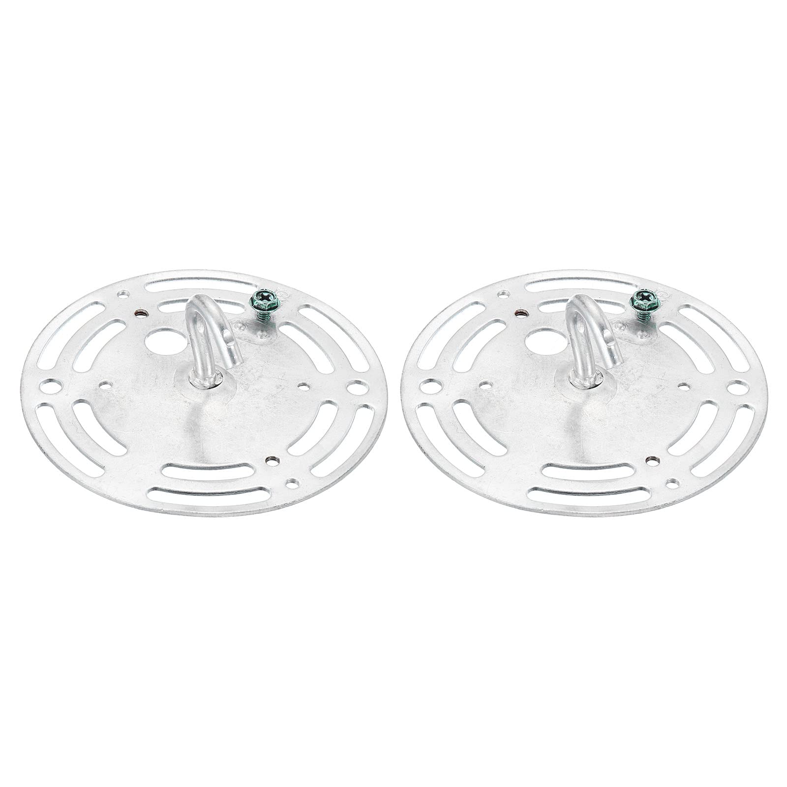 PATIKIL 4" Light Fixture Mounting Bracket, 2 Pack Light Crossbar Circle Mounting Bracket Universal Hook Lamp Fixture Ground Screw for Chandelier Lamp Light