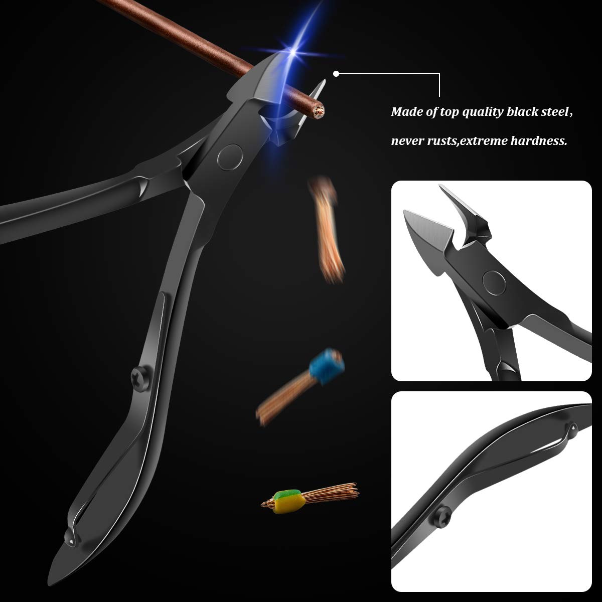 ESARORA Manicure Set, 18 in 1 Stainless Steel Professional Pedicure Kit Nail Scissors Grooming Kit with Black Leather Travel Case : Beauty