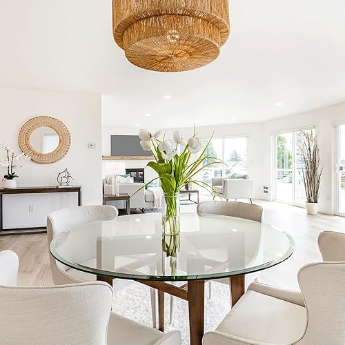 Dulles Glass 36 inch Round Glass Table Top Tempered 1/2