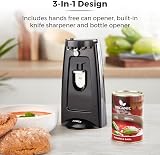 Tower T19007 3-in-1 Electric Can Opener Knife Sharpener Bottle Opener Black view 3