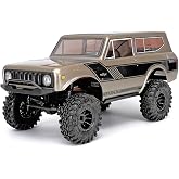 Redcat Racing Ascent-18 Scout II Brushless, 1/18 Scale RC Crawler, Metal Chassis, Gold Dust, International Scout II Body
