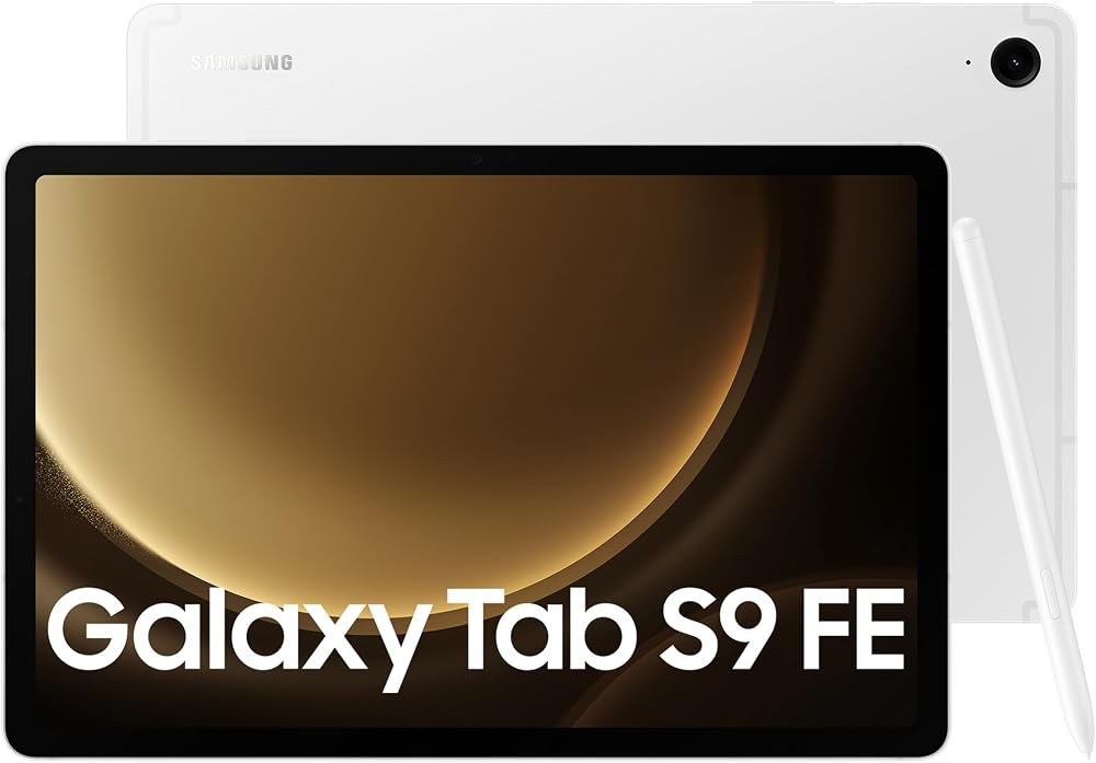 Samsung Galaxy Tab S9 FE Tablet with S Pen 256GB Silver UK Extended 3 Year
