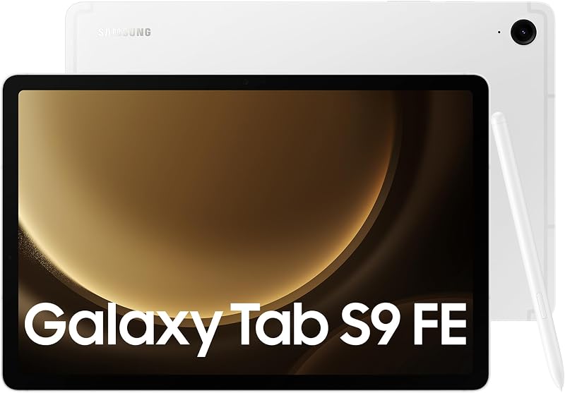 Samsung Galaxy Tab S9 FE Tablet with S Pen 256GB Silver UK Extended 3 Year