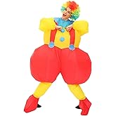 AOGOYO Inflatable Clown Costume Blow up Carnival Costume Full Body Joker Cosplay Party Christmas Halloween Suit