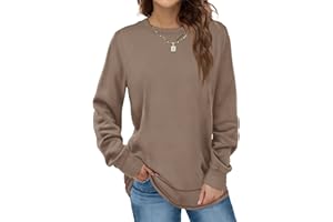 Dofaoo Sweatshirts for Women Crewneck Long Sleeve Shirts Tunic Tops for Leggings Fall Fashion
