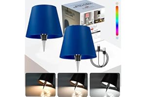 HOUAGI Pridola Wireless Bottle Lamp,RGB Rechargeable LED Wine Bottle Lights for Liquor Bottles,Touch Dimming Bottle Lights Head(Dark Blue,2 PC)