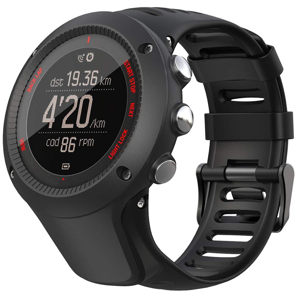 Songsier Strap Compatible with Suunto Ambit 3/1/2/2S/2R/3 Sport/3 Run/3 Peak Soft TPU Replacement Strap Watch Band