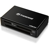 Transcend USB 3.0 Super Speed Multi-Card Reader for SD/SDHC/SDXC/MS/CF Cards (TS-RDF8K),Black