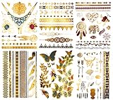 Terra Tattoos Temporary Metallic Tattoos - 75 Jewelry Fake Tattoos