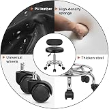 KKTONER PU Leather Modern Rolling Stool with Low Back Height Adjustable Chair view 5