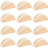 Table Number Holders, 12Pcs Wooden Place Card Holders Semicircular Design Table Name Stands Tables Card Holder Office Photo Clips Tag Wood Cards Holder for Wedding Reception Anniversary Birthday Party