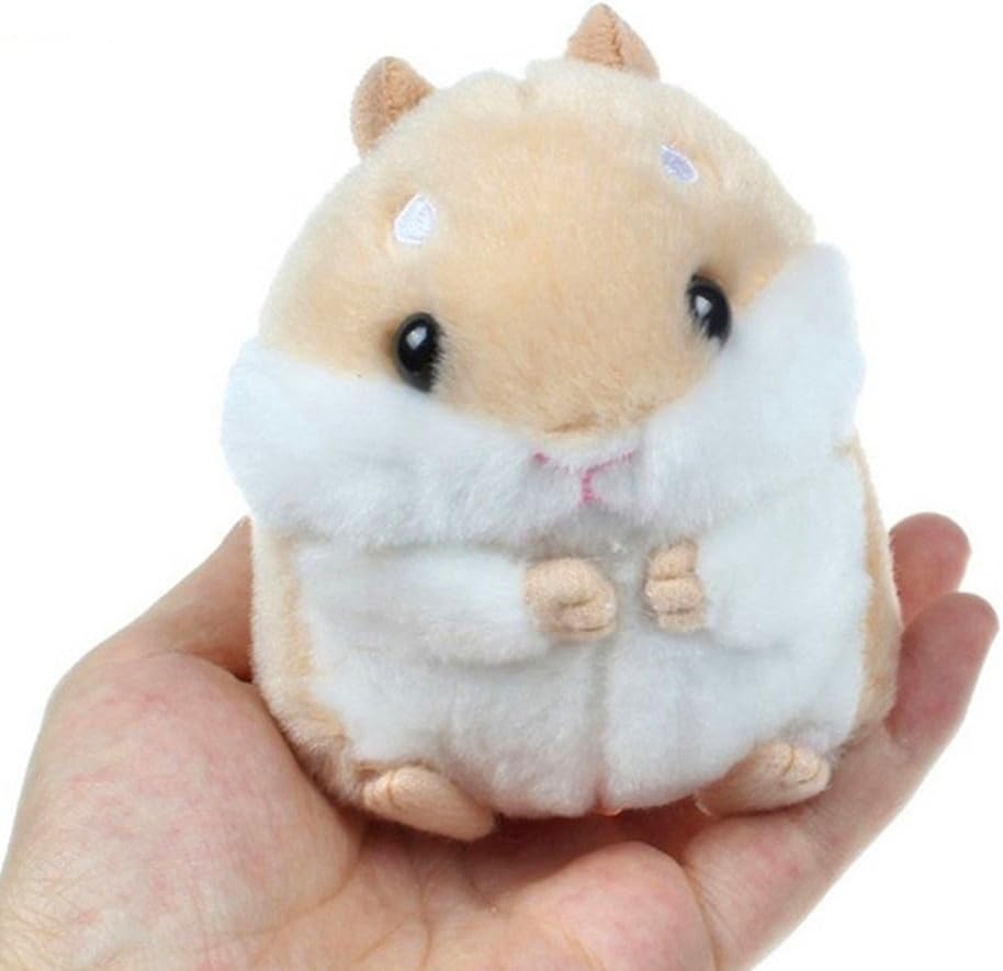 Yeshi Cute Plush Hamster Pendant Key Chain Clasp Key Ring Keyring Handbag Car Decor