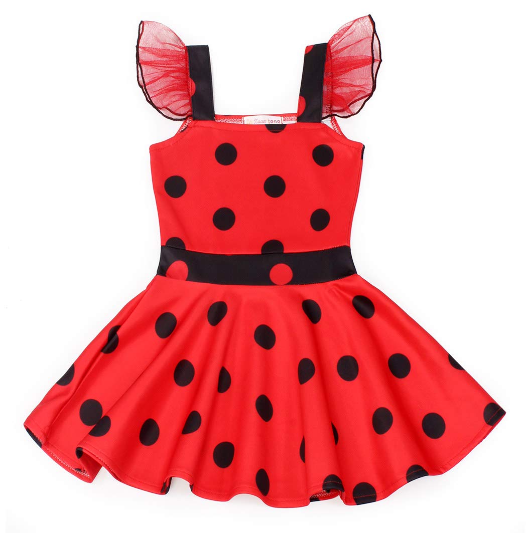 open lace back dress Ilona Polka Dot Twist Front Mini Dress
