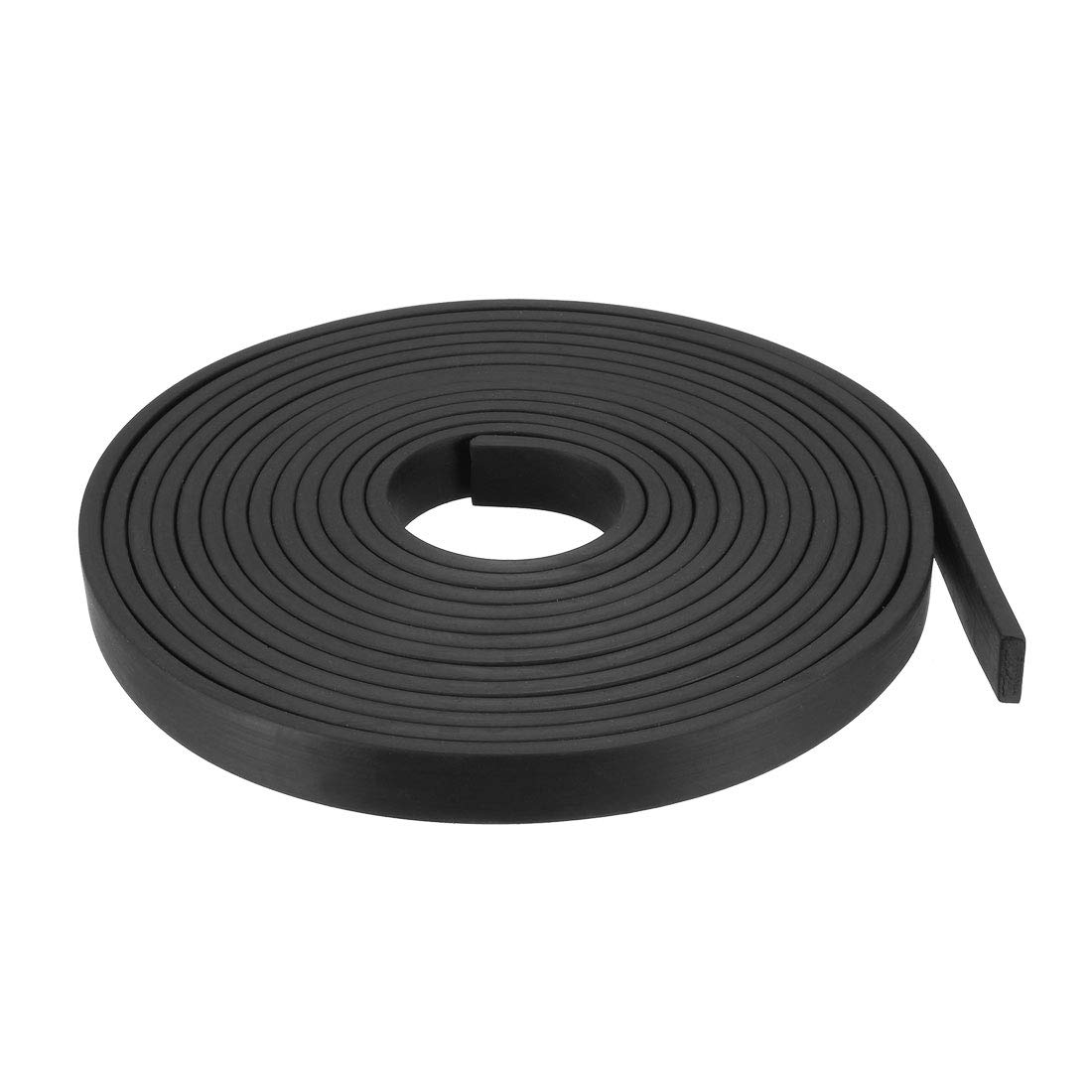 sourcing map Solid Rectangle Rubber Seal Strip 10mm Wide 3mm Thick, 3 Meters Long Black