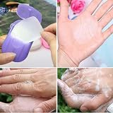 Barato 5 Boxes Portable Travel Soap Sheets Disposable Hand Washing Paper Soap view 6