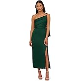 Adrianna Papell Womens Satin Crepe Dress