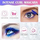 LOPHE 5D Silk Fiber Eyelash Mascara Blue Volume Waterproof Long-Lasting view 6