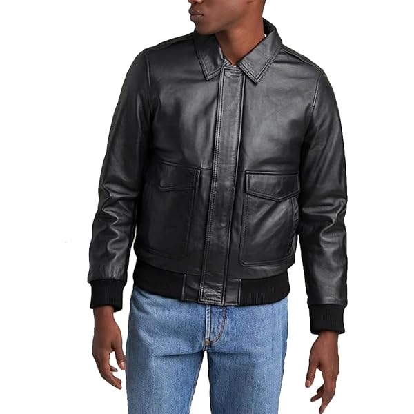 Crafter Men's Classic A2 Aviator WWII Flying Tiger Leather Jacket