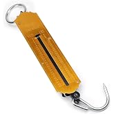 Utoolmart 50KG Spring Balance Hanging Hook Scale Kilo &amp; LBS | Handheld Metal Weighing Force Scale for Luggage, Fishing Hunting and Industrial Weighing