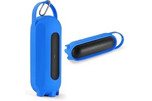 OURHZTB Silicone Protective Case Cover Compatible for Beats Pill 2024 Portable Wireless Bluetooth Speaker, Travel Carrying Pouch Stand Up Shell with Handle (Blue)