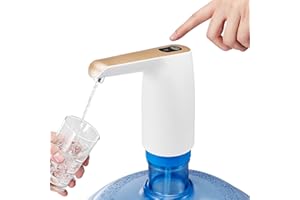 RICANK Water Bottle Pump 5 Gallon Water Bottle Dispenser USB Charging Automatic Drinking Water Pump Portable Electric Water Dispenser Water Bottle Switch Gold