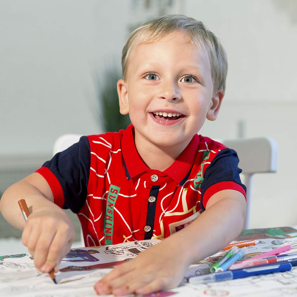 Coloring Tablecloth Cars
