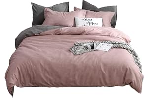 JQWUPUP Solid Color Duvet Cover Set Twin, 3 Pcs Microfiber Bedding Set for Toddler Teens Kids Adult Girls Women, Lightweight 