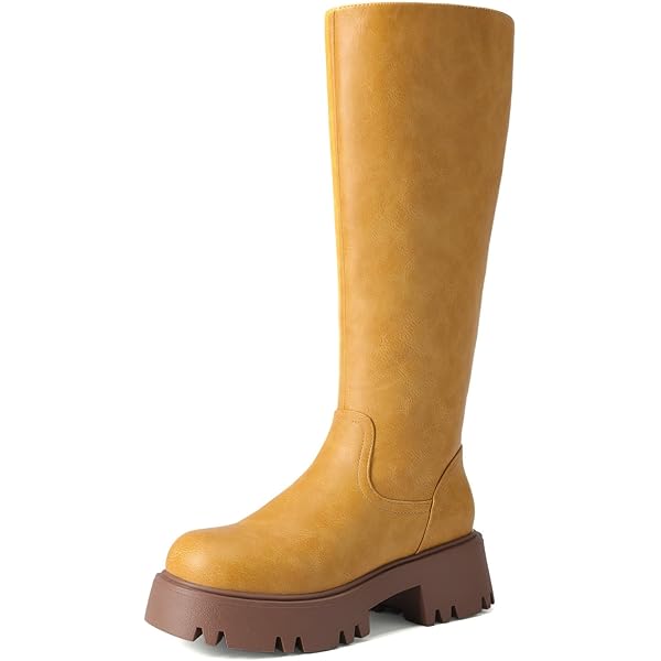 Amazon.com | DREAM PAIRS Knee High Boots, Comfortable Chunky