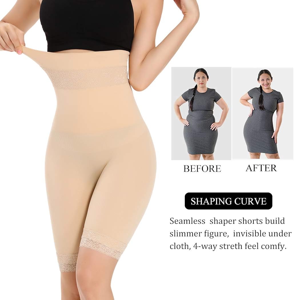 Tummy Control Body Shaper Shorts High Waist Slip Shorts for Women Under Dress Thigh Slimmer Shapewear at  Women’s Clothing store