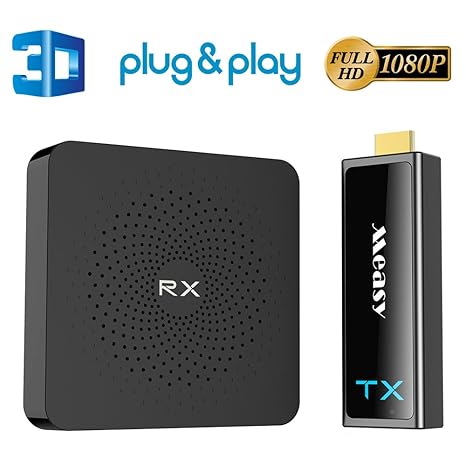 Measy W2H Mini II Wireless HDMI Sender und Empfänger HDMI Extender bis 30 m/100 Fuß zu Stream 1080P 3D-Video