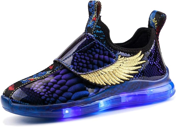 unisex led carga 7 colores usb zapatos