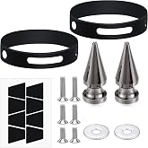 Zonon 11 Pcs Fire Helmet Accessories Rubber Fire Helmet Straps | Firefighter Helmet Band for Fire Helmets and Hard Hat, Reflective Fire Helmet Tetrahedrons, Fire Helmet Bourke Spikes