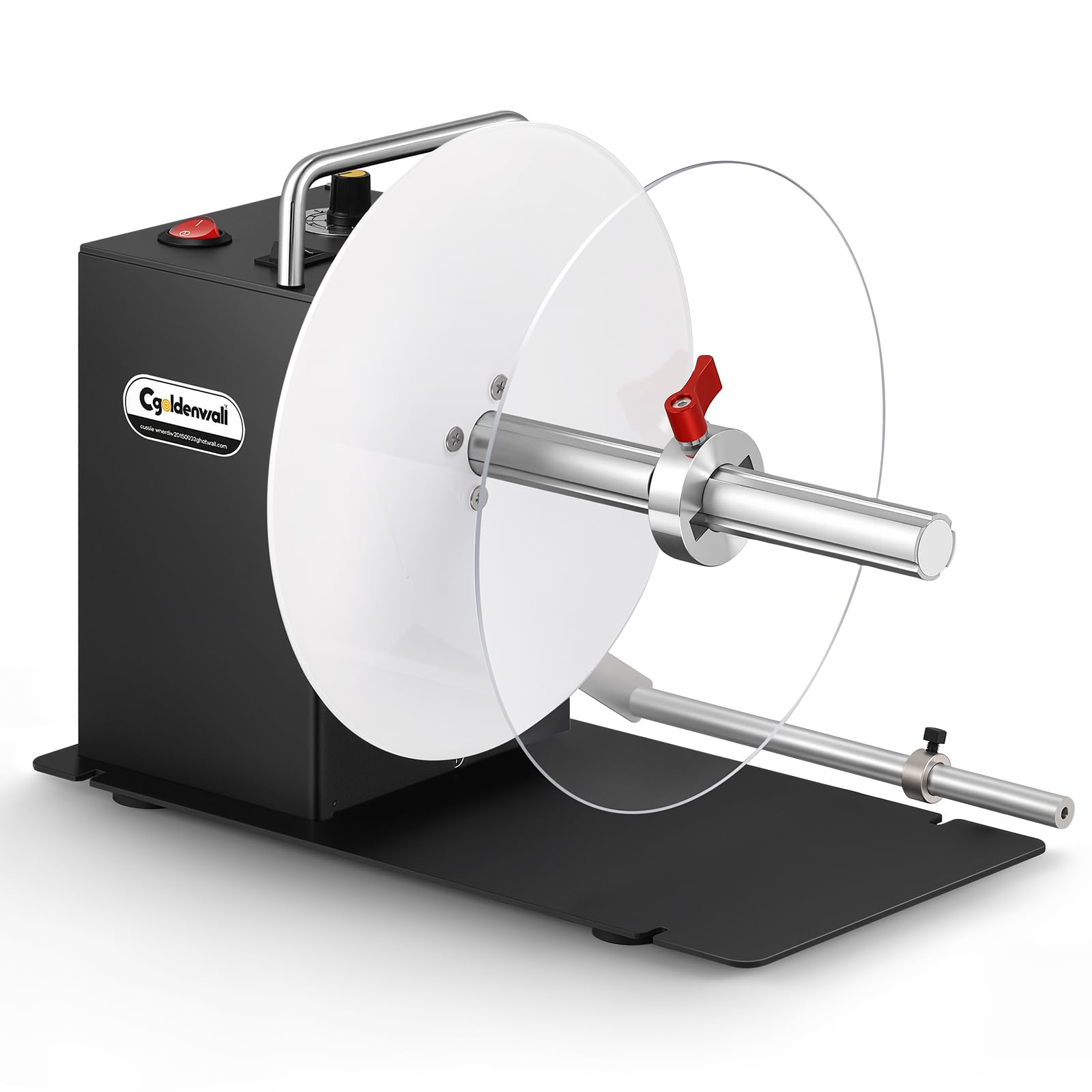 Photo 1 of CGOLDENWALL Upgraded Automatic Label Rewinder, Larger Label Width 7.08" Diameter 8.78", Bidirectional Rewinding, Corefree/1"/1.5"/3" Core, Speed Adjustable, Apparel Logistics Office, 100V-240V