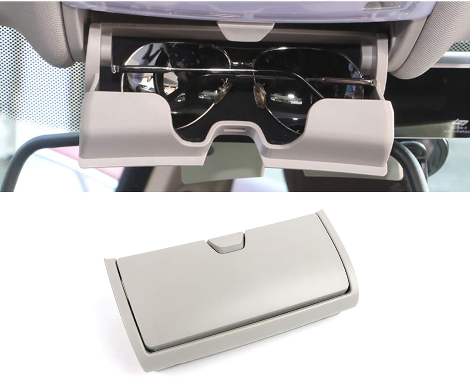 Auto Brillenetui Für Sonnenblende - Sonnenbrillenhalter Mit One-Touch Öffnung