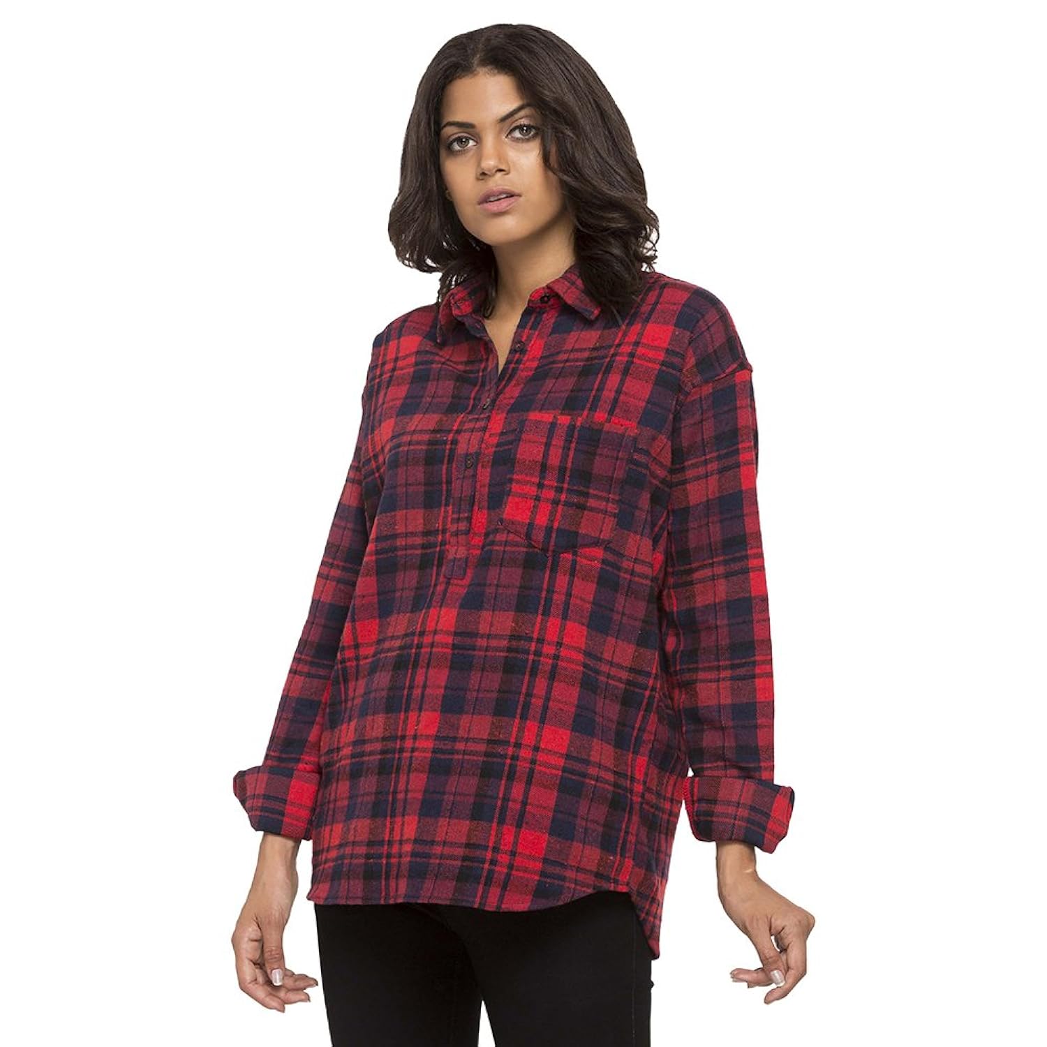 rheson women's checkered regular fit shirt