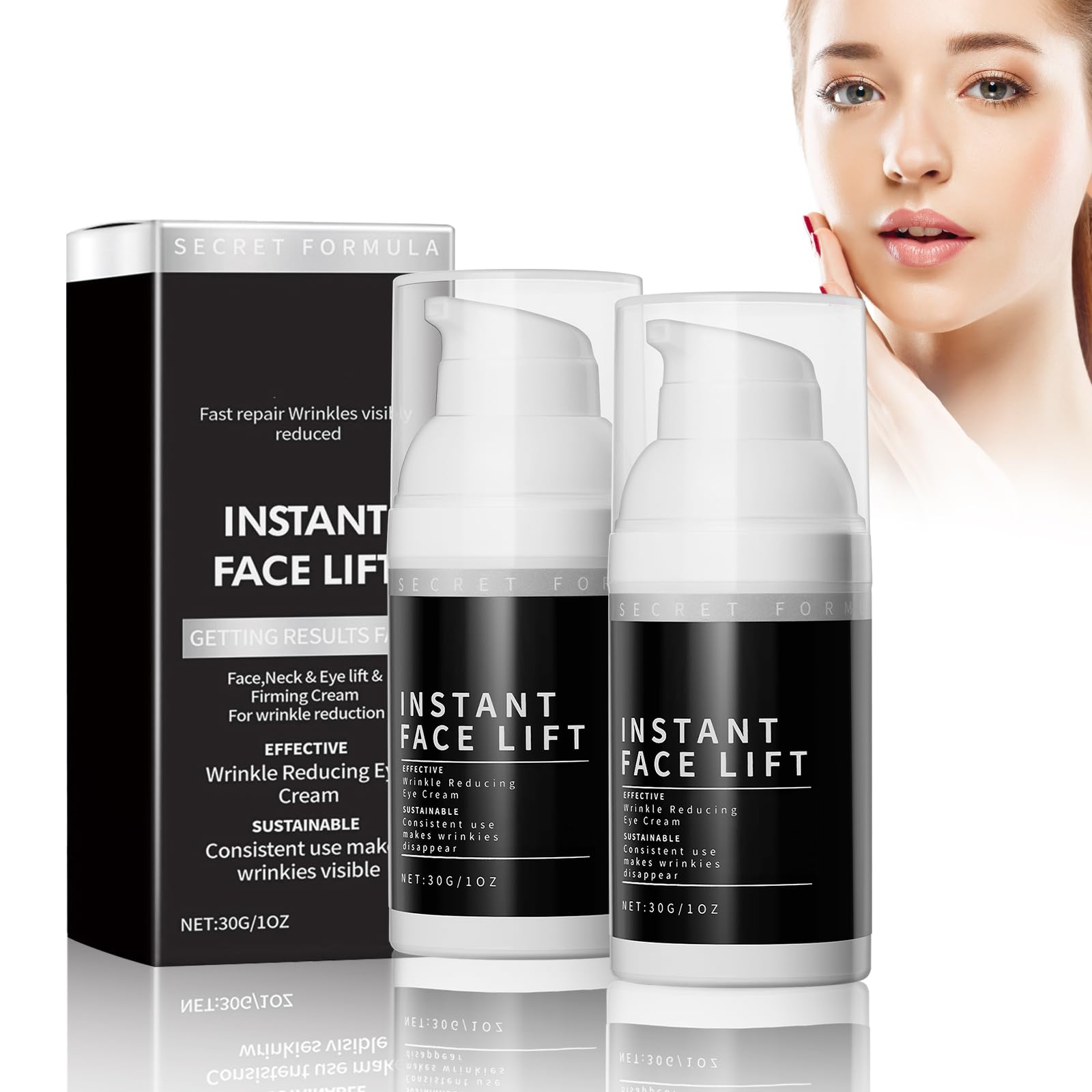 LOPHE Harvey Ross Instant Lift Plus Cernes, Instant Lift Eye Cream, Eye Tightening Cream, Moisturizing Facial Cream, Instantly Removes Bags, Dark Circles, Reduces Wrinkles and Firming Skin (2PCS)