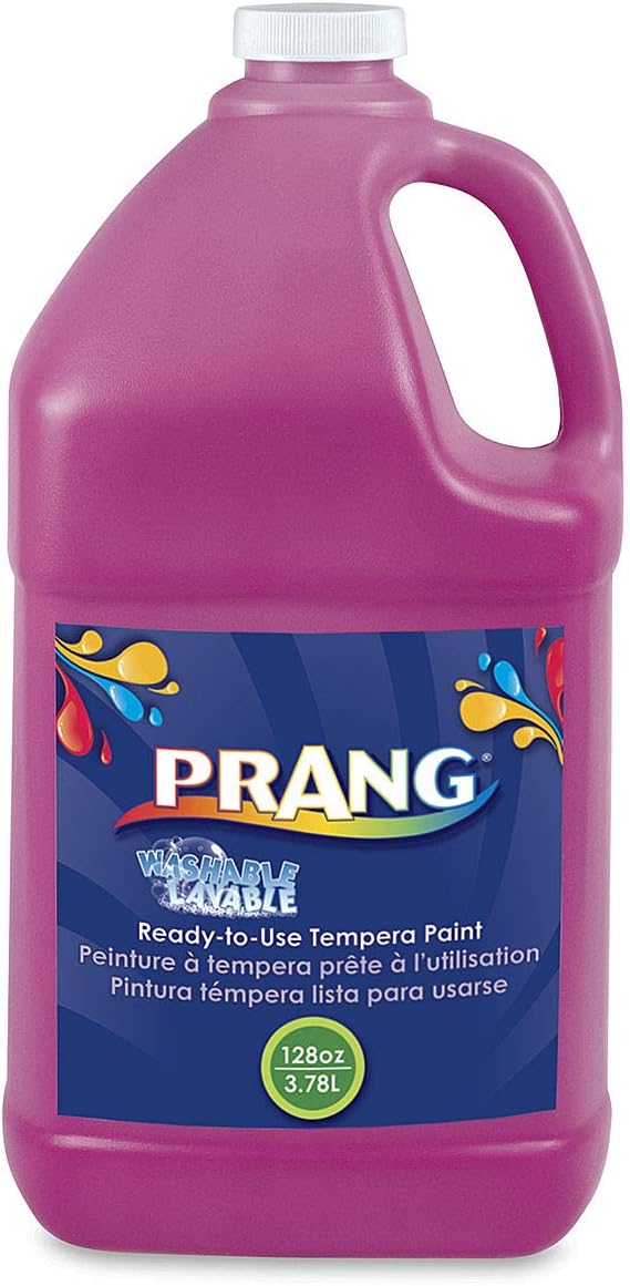 Prang Ready-to-Use Washable Tempera Paint, 1 Gallon Bottle, Magenta (10610)