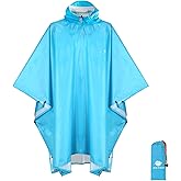 ANYOO Hooded Rain Poncho for Adults Waterproof Lightweight Rain Coat for Men Women Reusable Rain Jacket for Emergency Outdoor