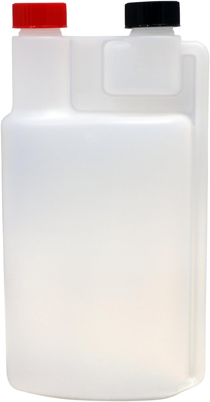 Bettix 1 Litre Refillable Twin Neck Measuring Bottle - Pack 4