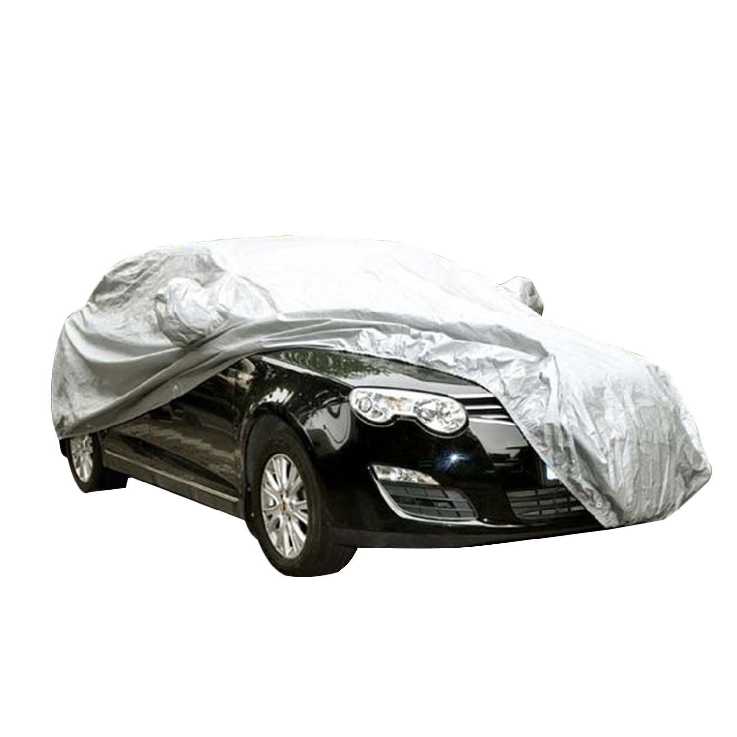 logei® General Motors Universal Car Cover, Dust-proof, Waterproof, Anti-Sun, Anti-UV, 415 x 170 x 150 cm, Silver