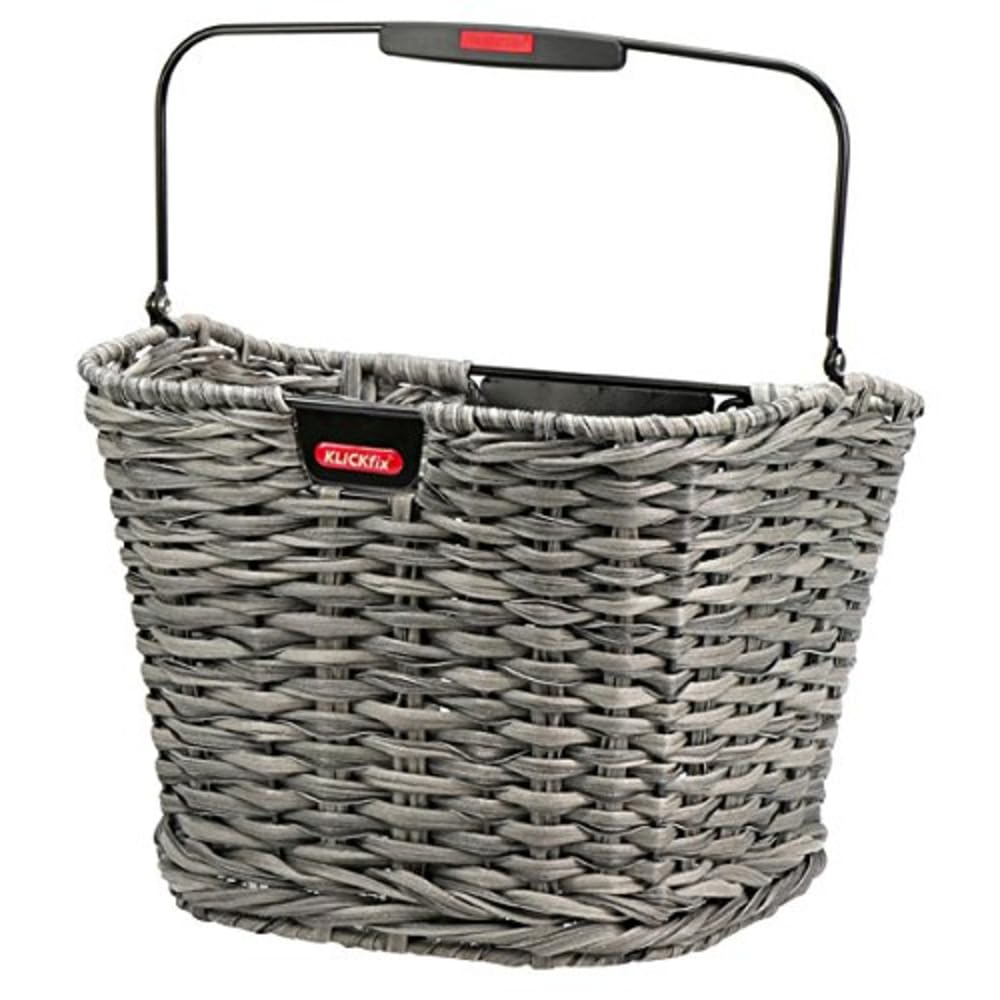 KLICKfix Unisex - Adult Rear Basket 2128052620 Front Wheel Basket, Black, 34 x 25 x 27 cm